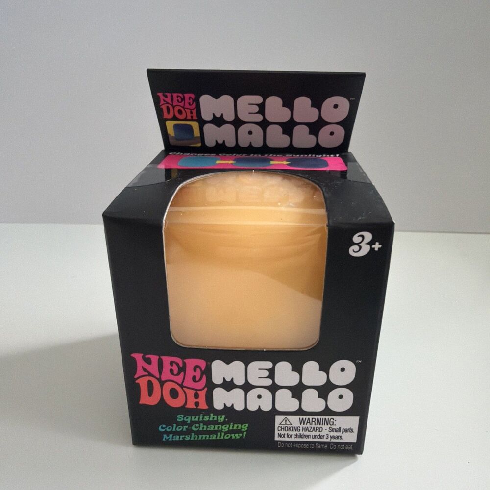 NeeDoh Mello Mallo Color Change Squishy Squeeze Sensory Toy Yellow